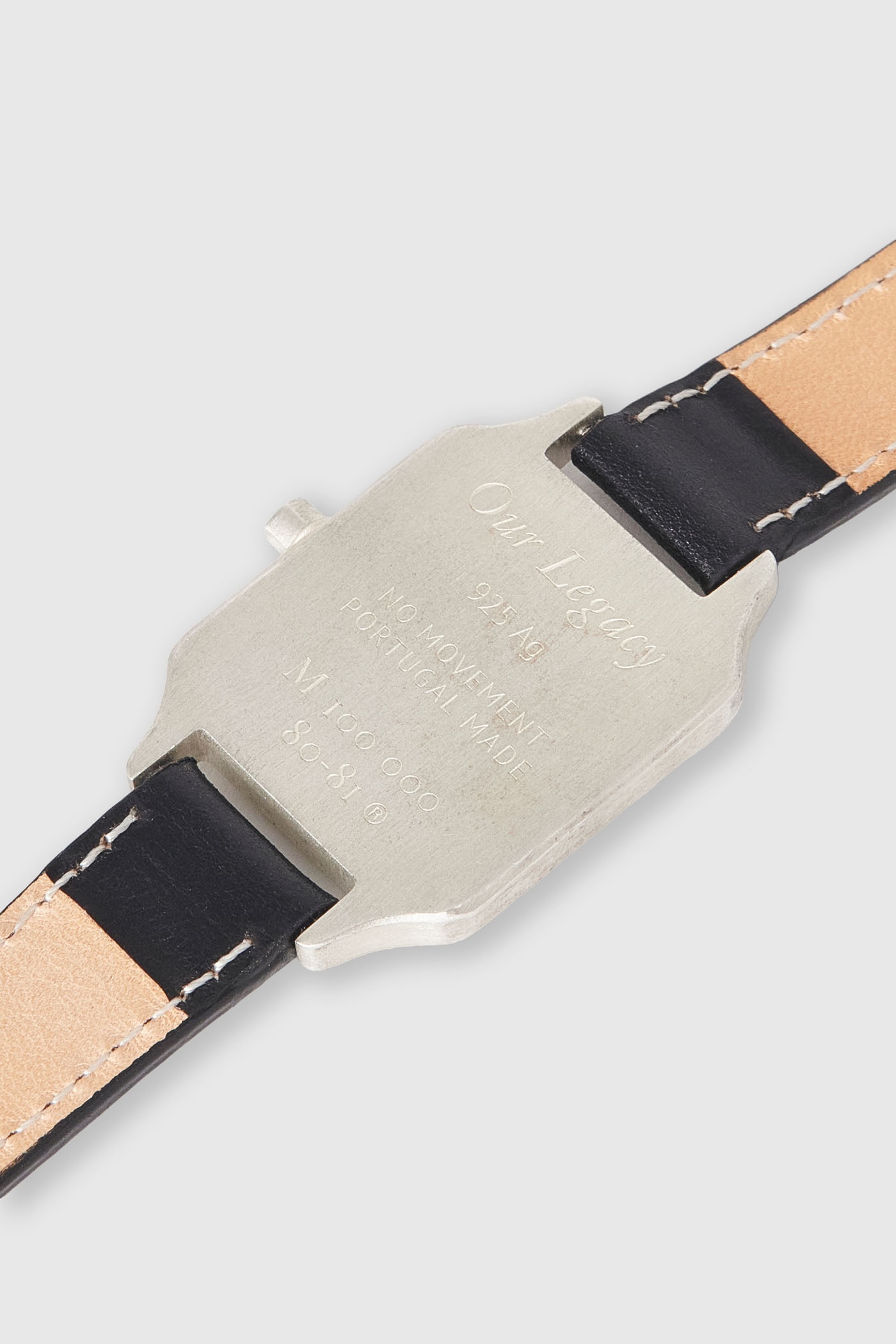 No Time Watch Sterling Silver Black Strap - 2