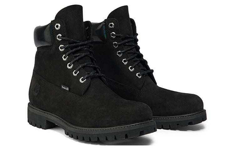 Timberland Premium 6 Inch Waterproof Wide-Fit Boot 'Black Nubuck' A2HMVW - 4