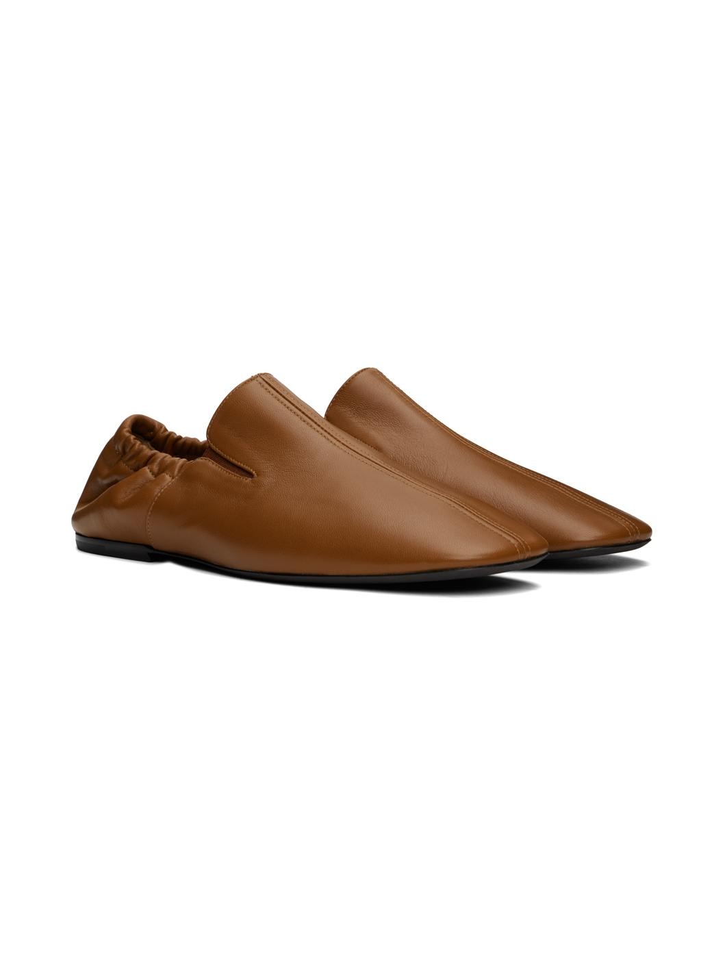 Tan Leather Loafers - 4