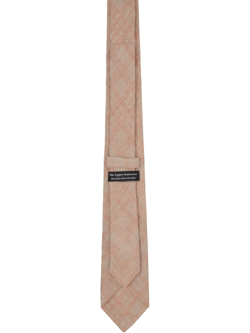 Our Legacy Pink Check Tie outlook