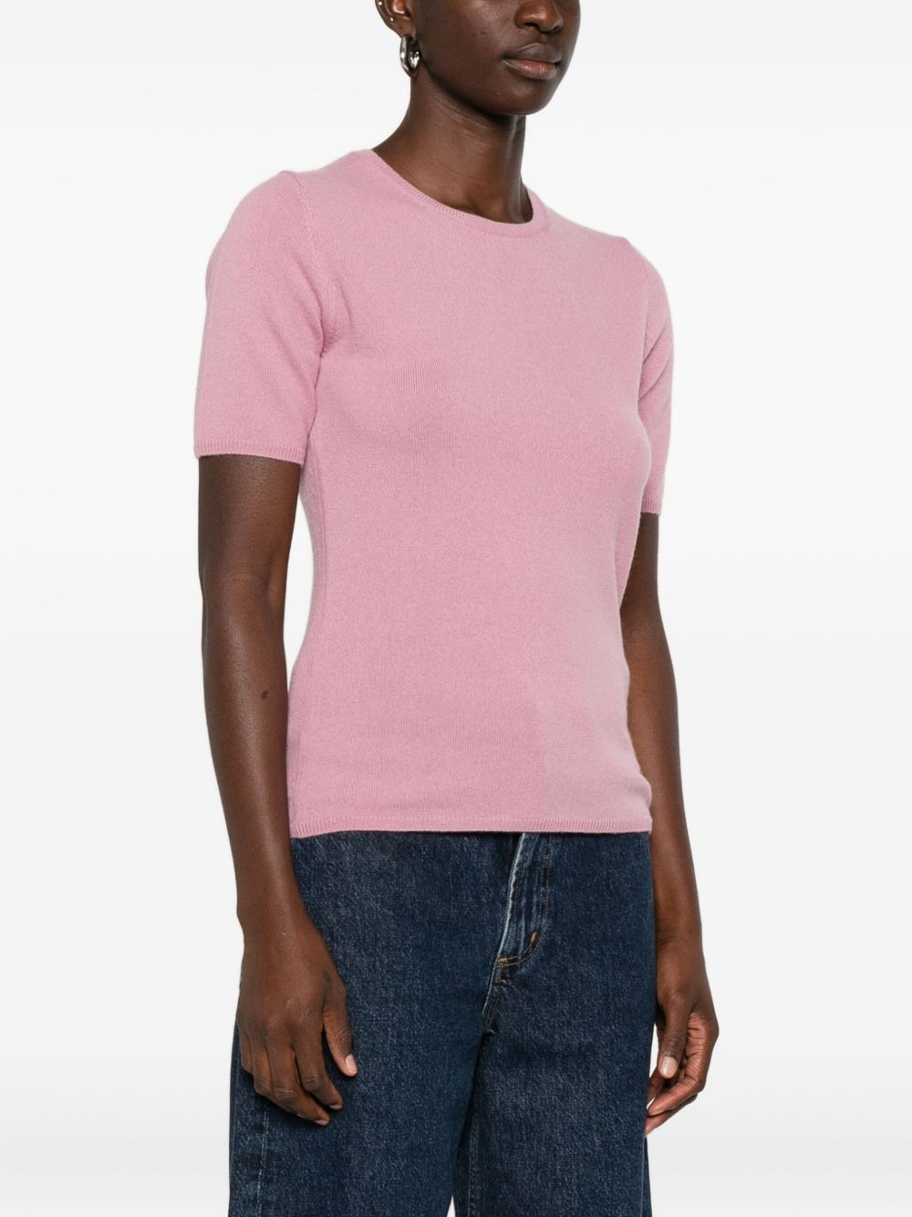 crew-neck cashmere T-shirt - 3