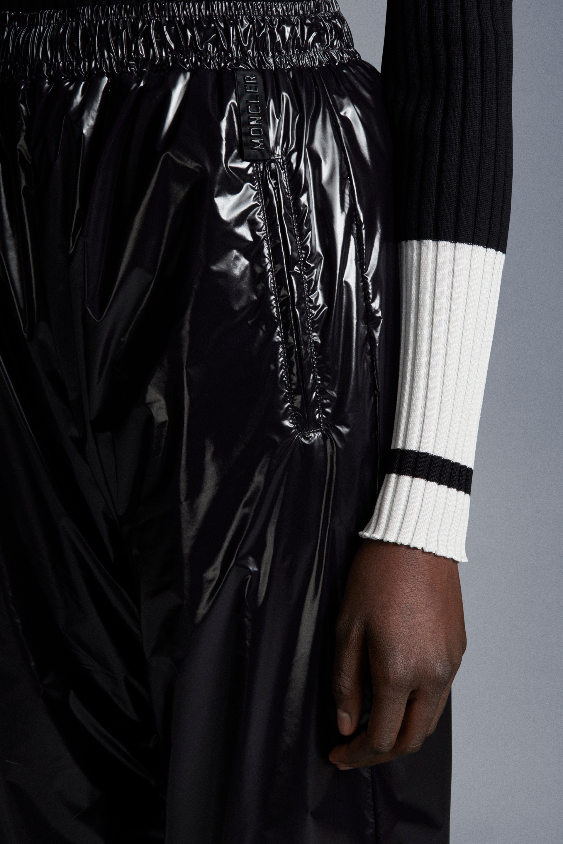 Glossy Nylon Sweatpants - 4