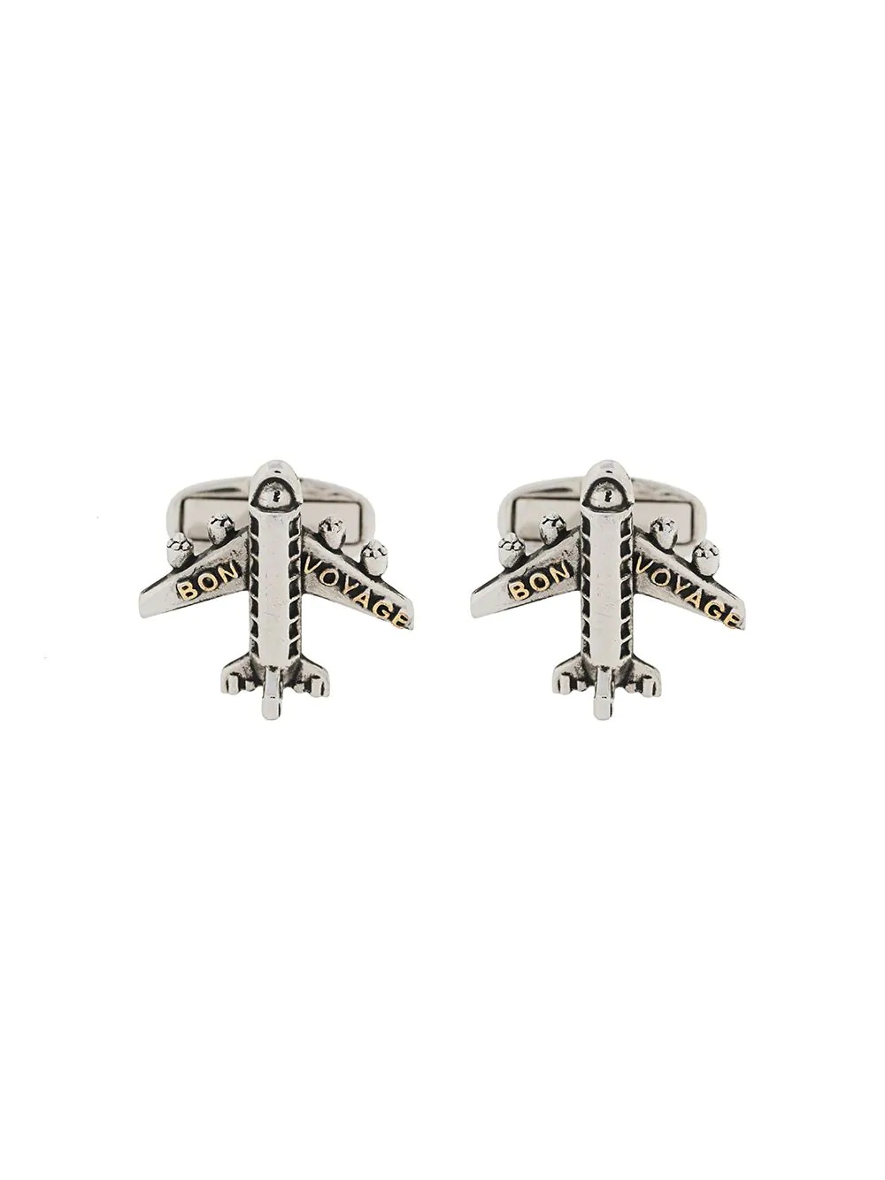 bon voyage plane cufflinks - 1