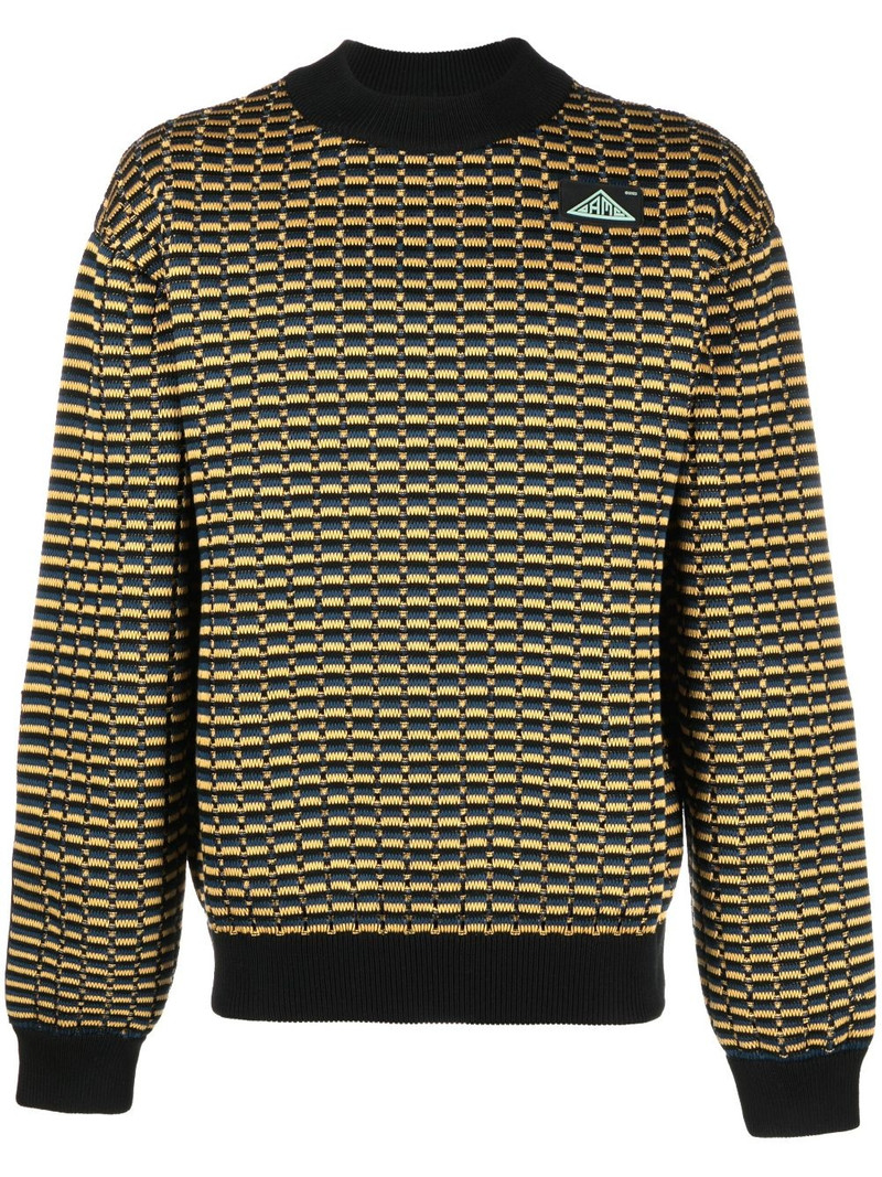 logo-patch knit jumper 1