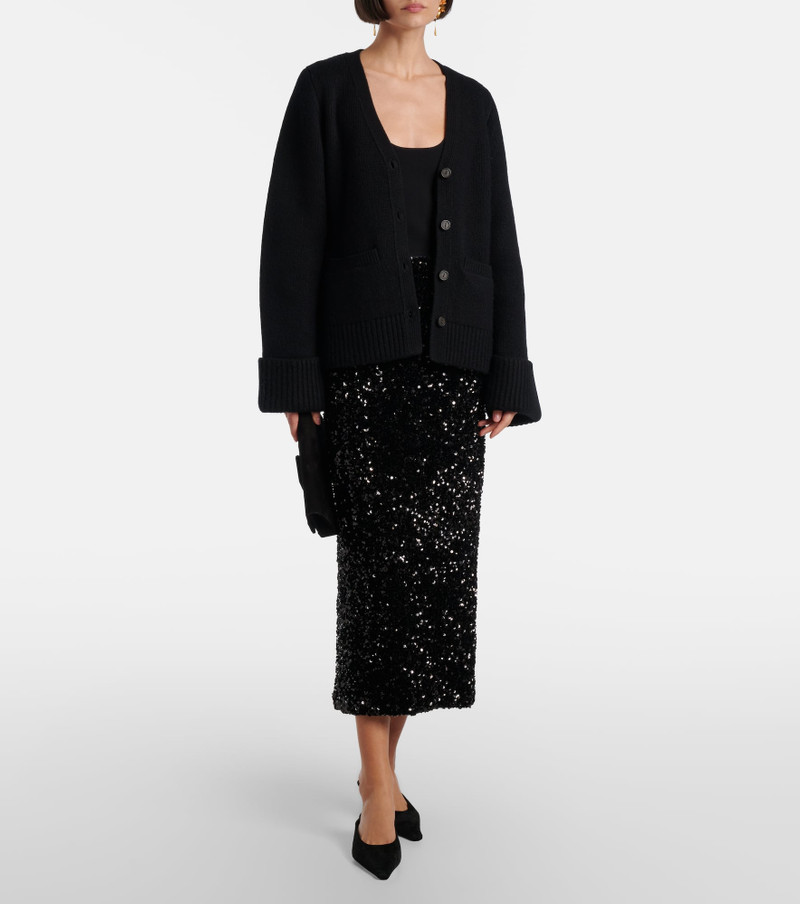 Vince Sequined velvet midi skirt outlook