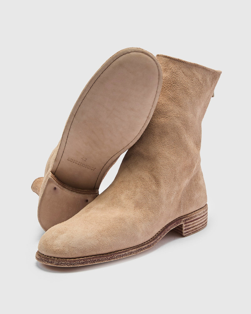Guidi 988 Back Zip Boot in Sand Beige Reverse Horse Leather outlook