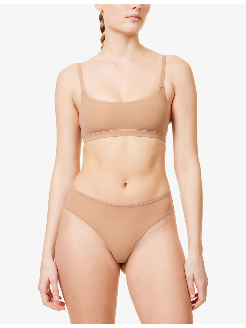 Mid-Rise Pack-of-Five Stretch-Woven Thongs - 2