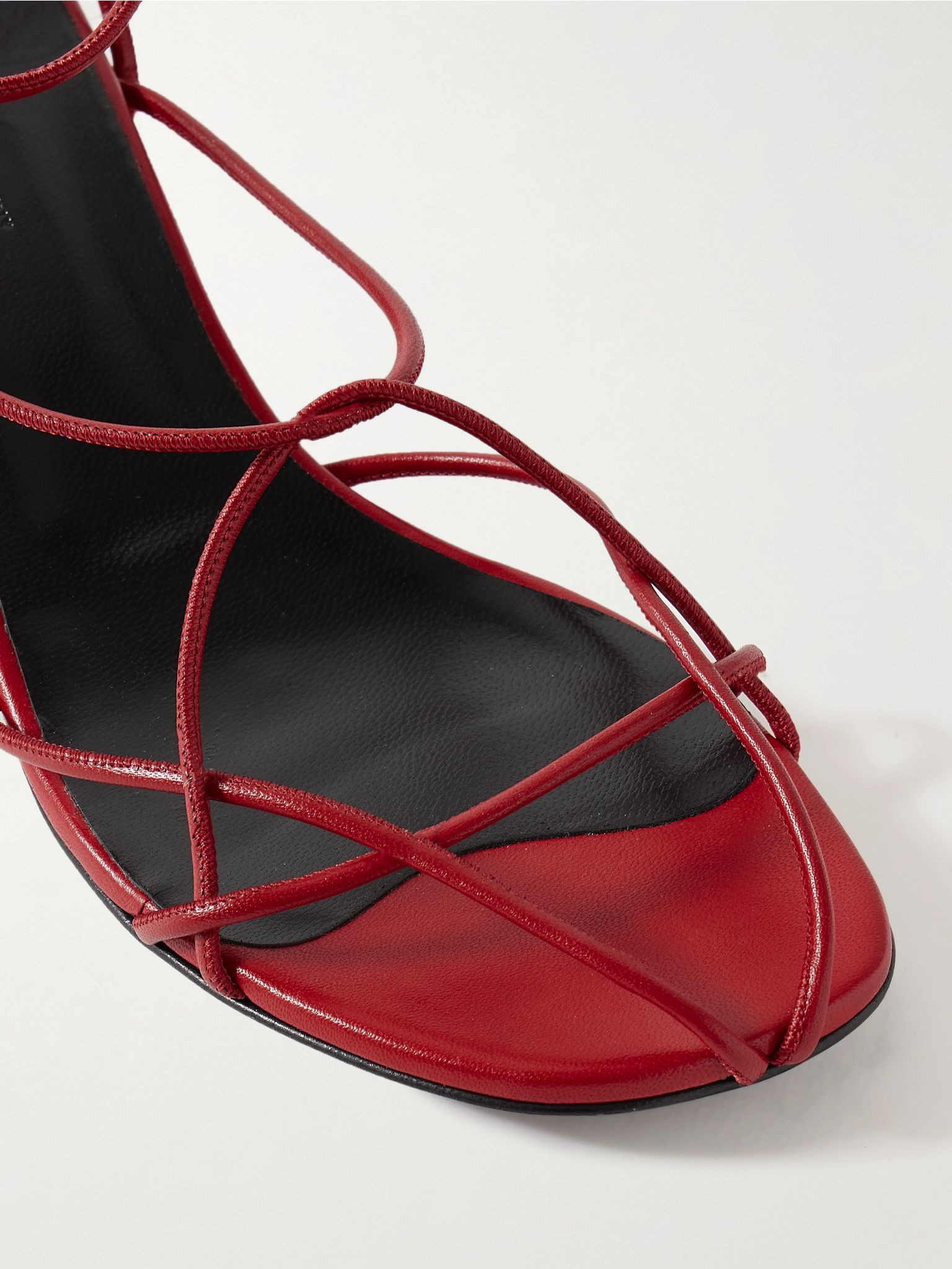 Loulou leather sandals Red - 4