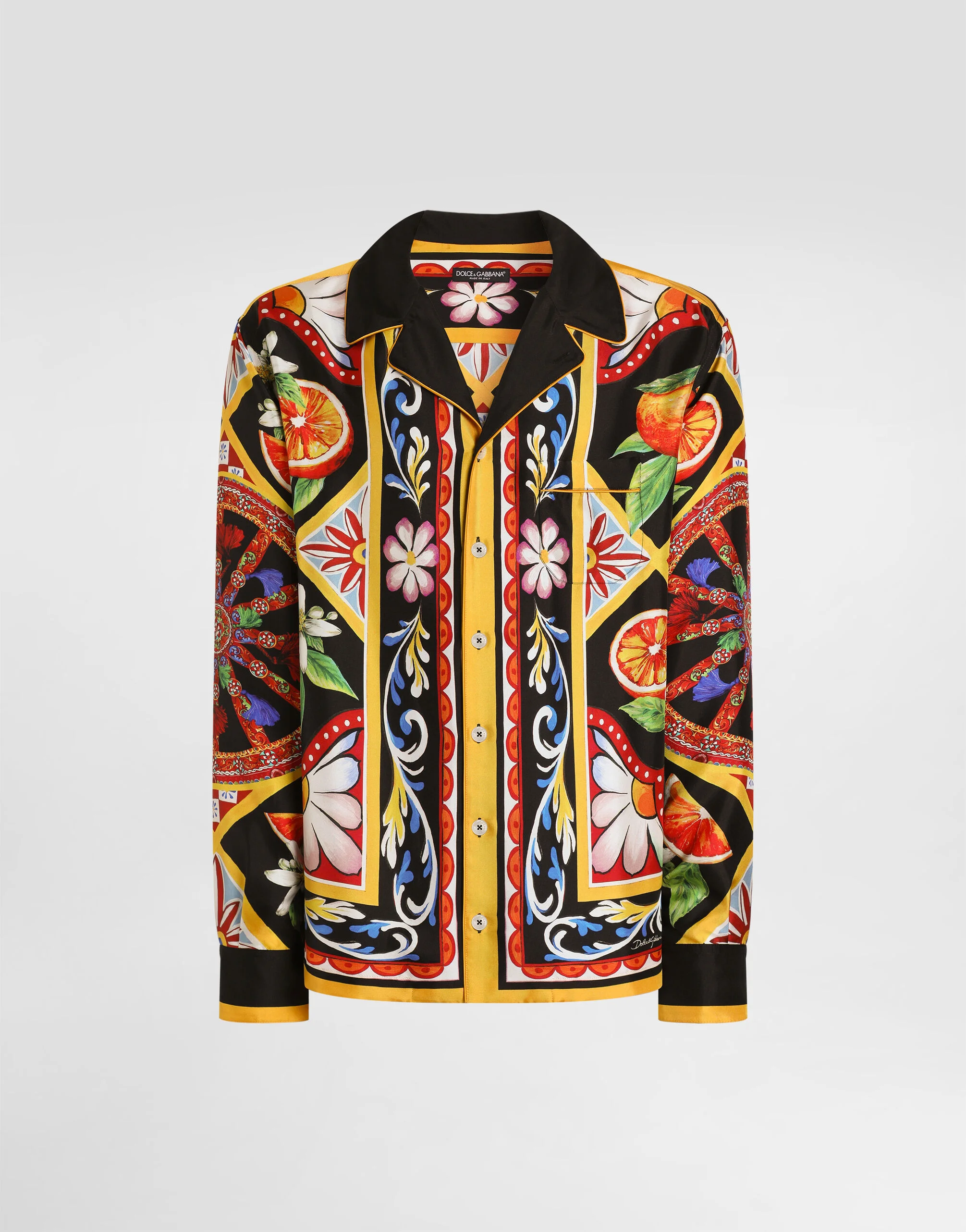 Carretto-print silk twill shirt - 1