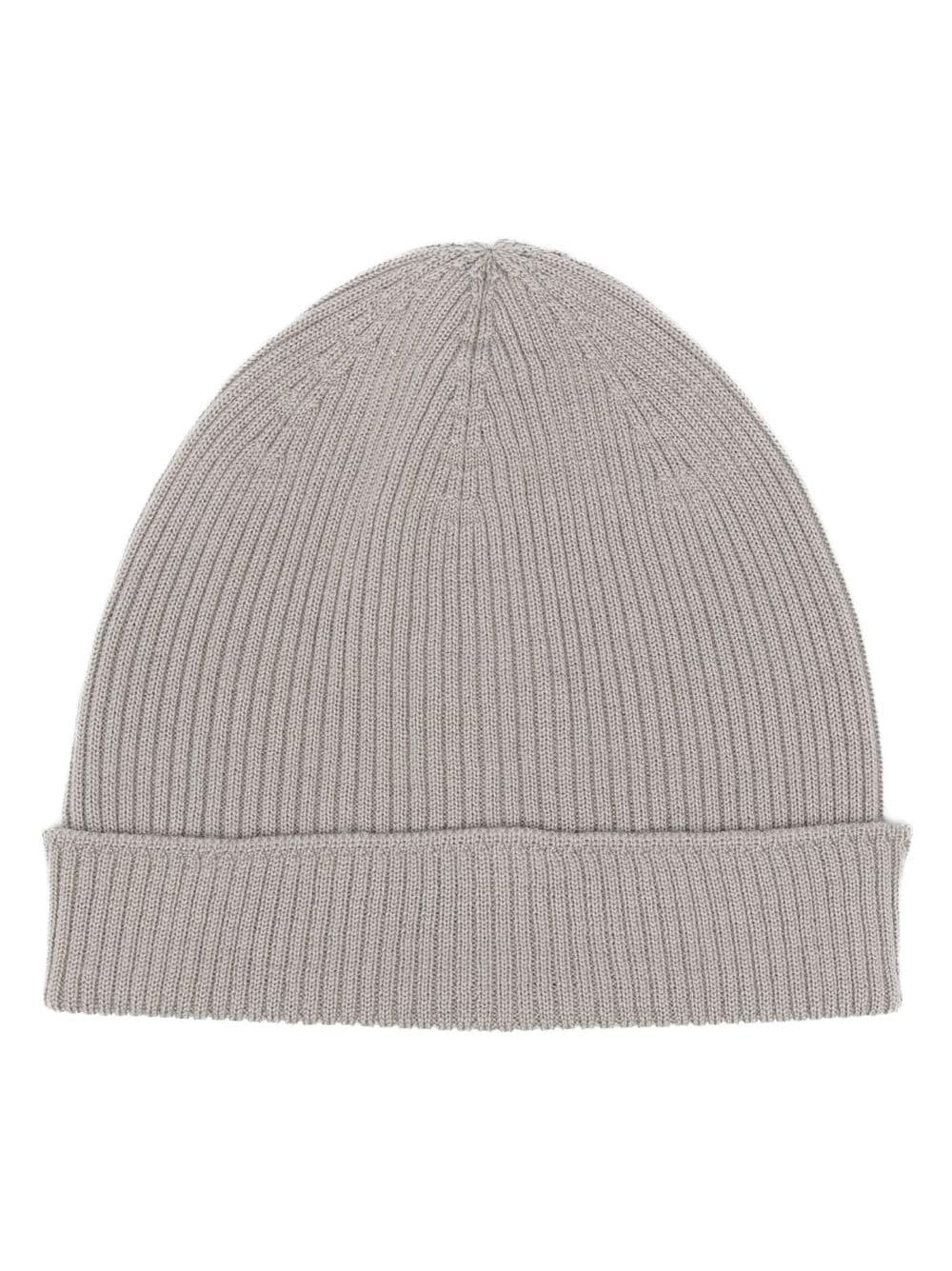 ribbed-knit cashmere beanie - 1