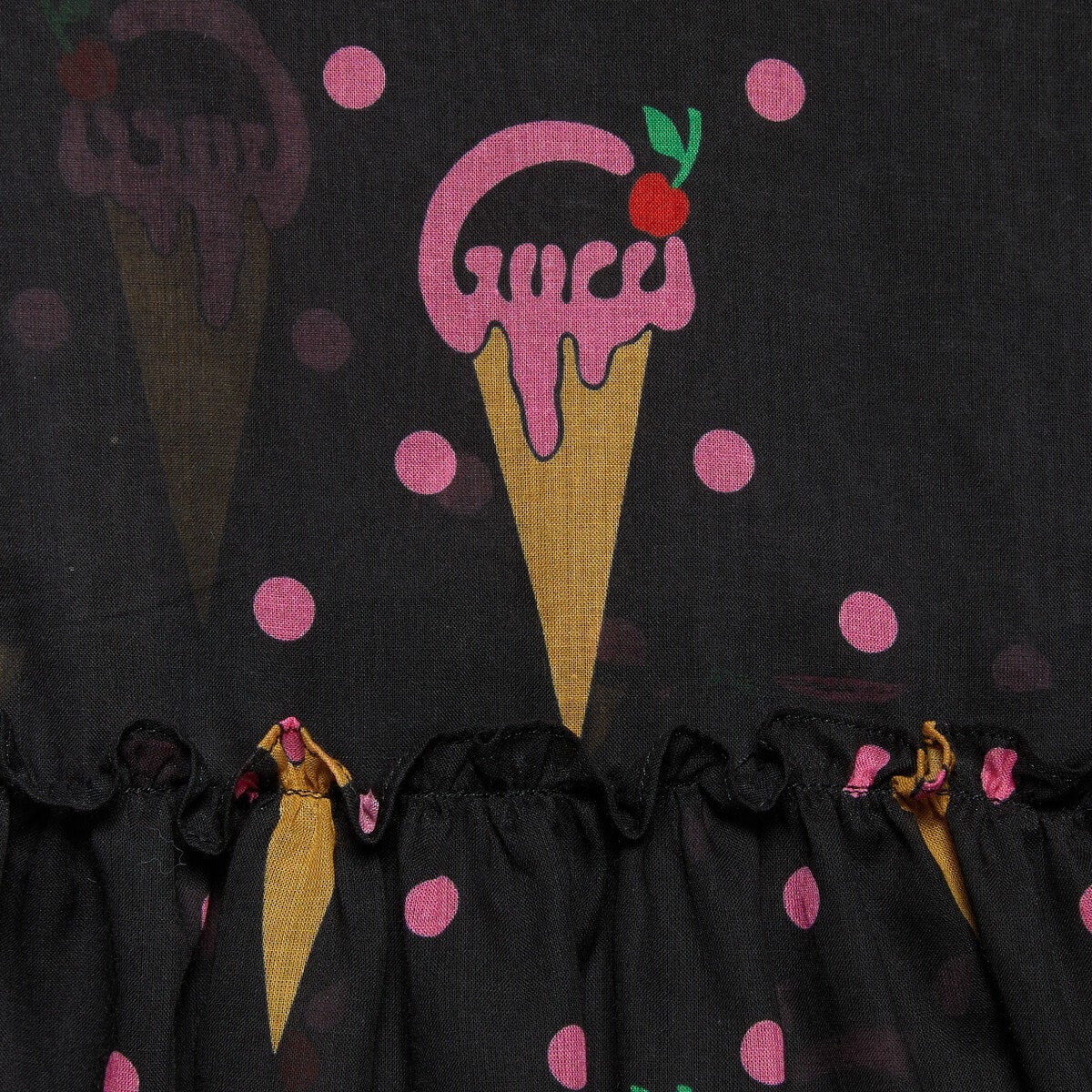 Cotton dress with Gucci ice cream print - 5