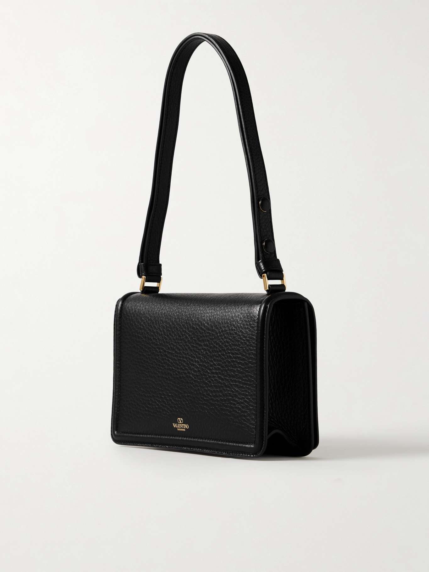 VLOGO small embellished textured-leather shoulder bag - 3