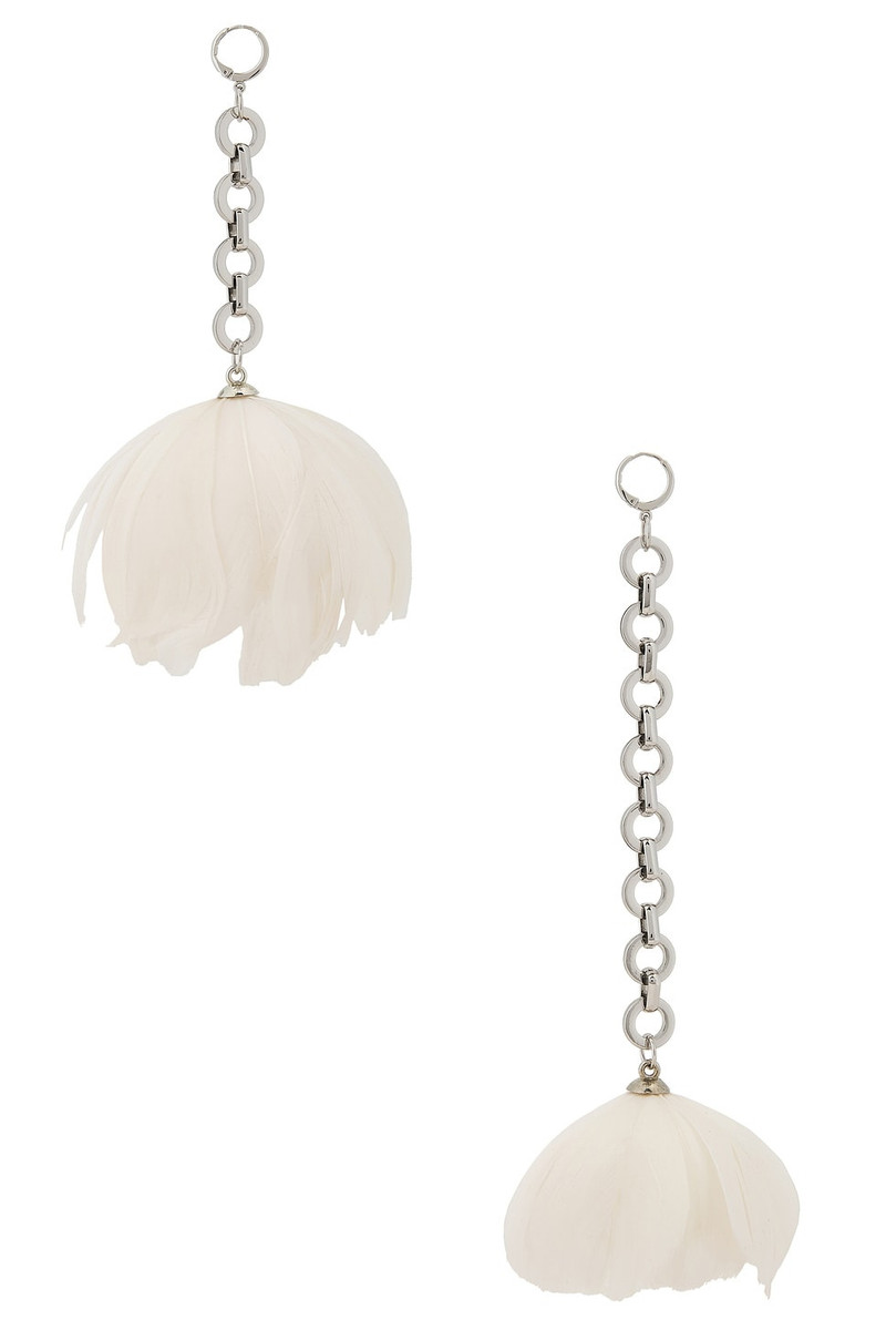 David Koma Feather Flower Asymmetric Earrings outlook