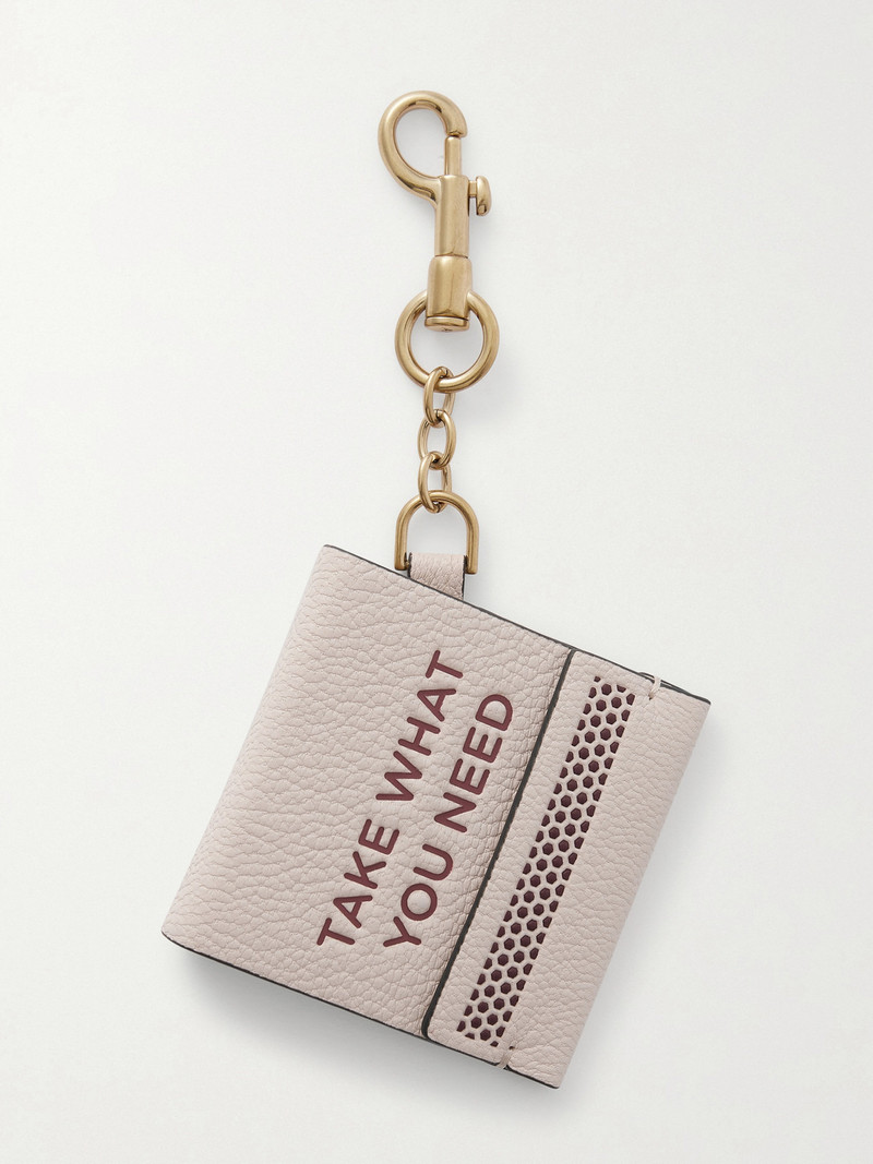 Match Book Leather And Gold-tone Keychain 1