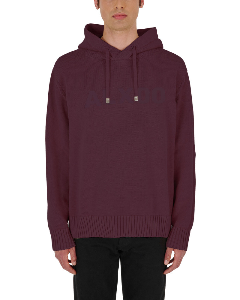 1017 ALYX 9SM TREATED LOGO KNIT HOODED SWEATER outlook