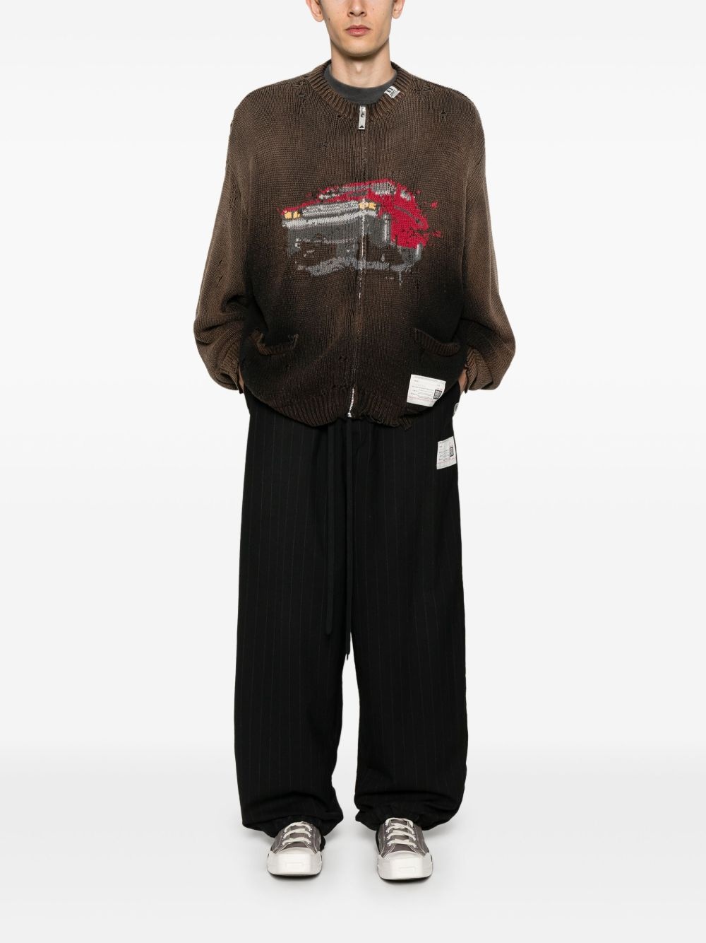 intarsia-knit cardigan - 2