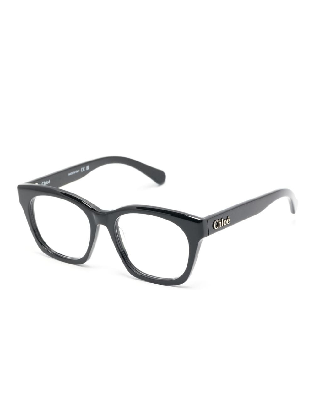 logo-embossed square-frame glasses - 2