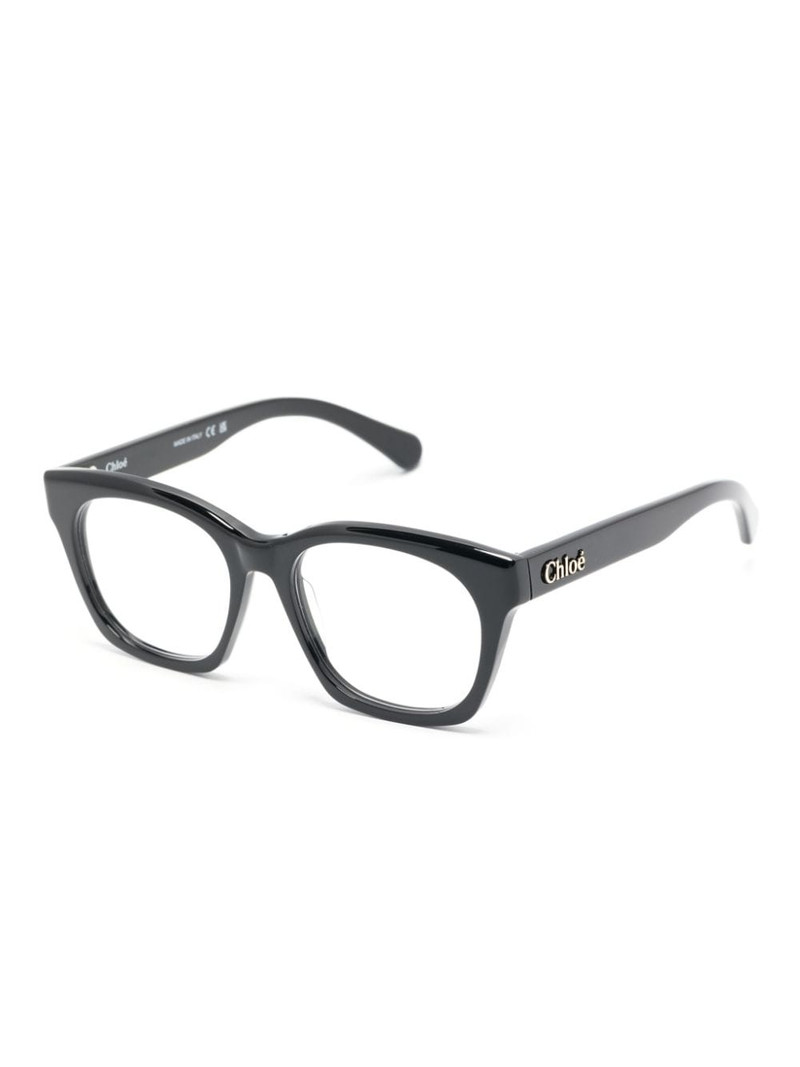 Chloé logo-embossed square-frame glasses outlook