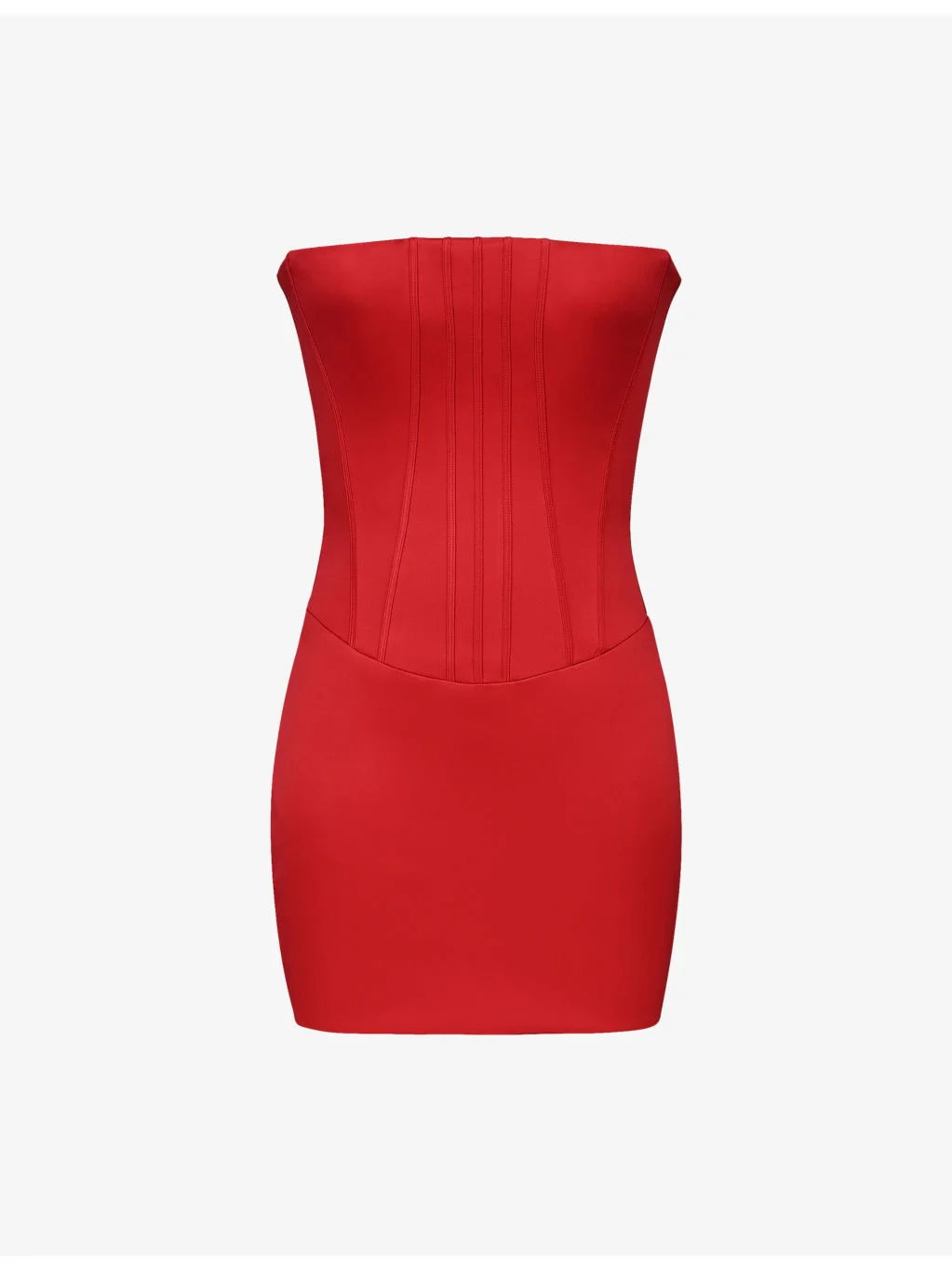 Laila Strapless Hourglass Satin Mini Dress - 1