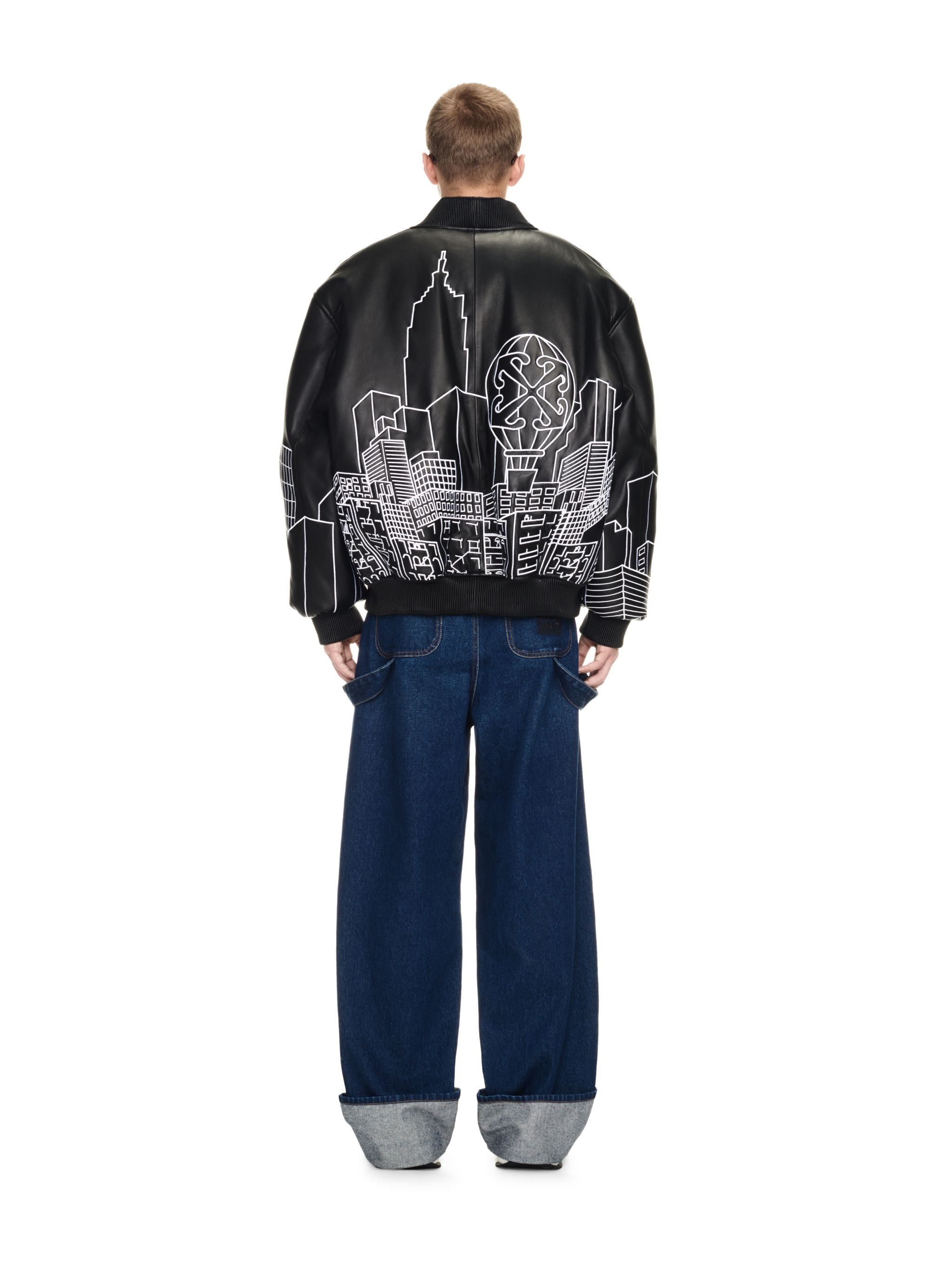 90s Logo Braces Hip Hop Jeans - 4