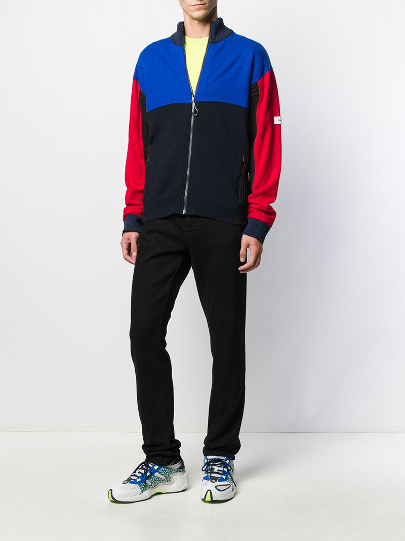 KENZO colour block knit jacket outlook