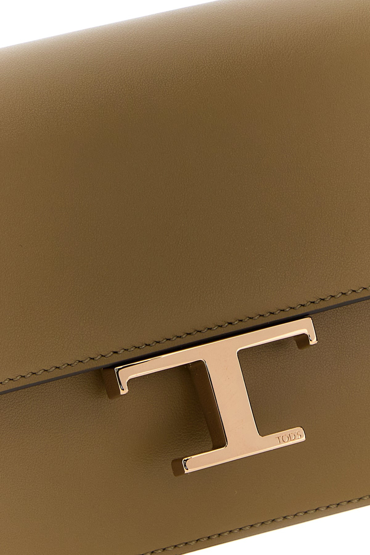Olive green leather micro crossbody bag - 4