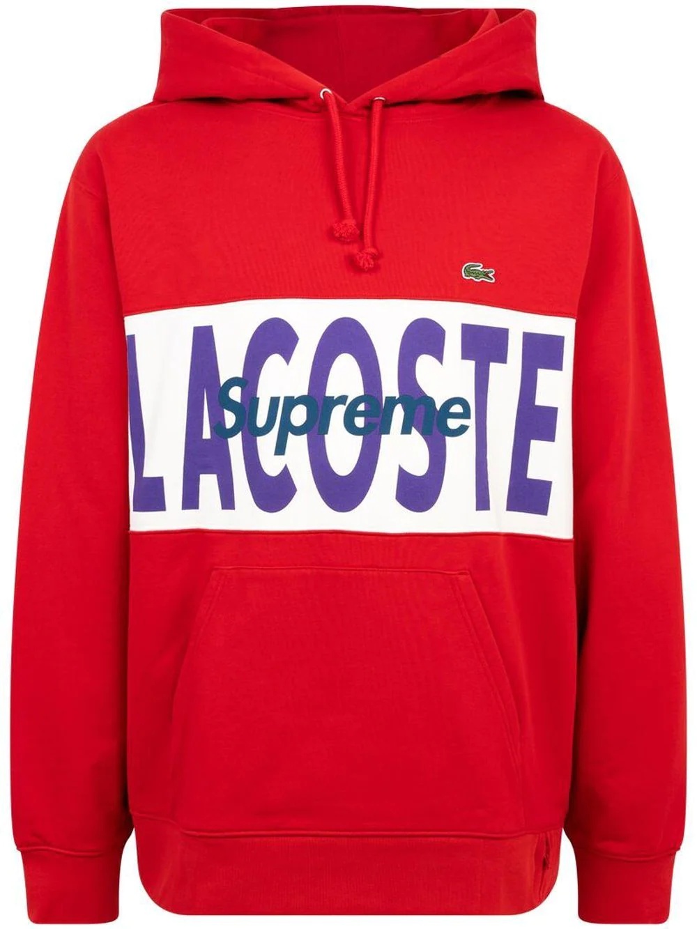 x Lacoste logo panel hoodie - 1