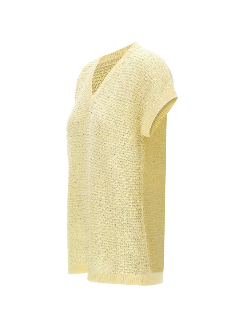 micro sequins V-neck sweater 3