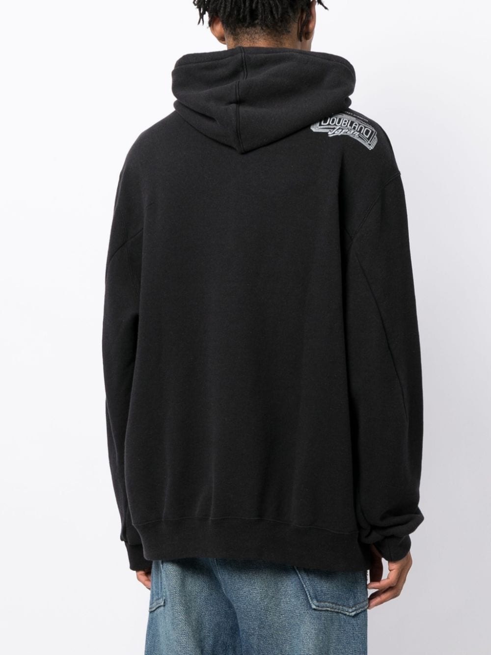 logo-print cotton hoodie - 4