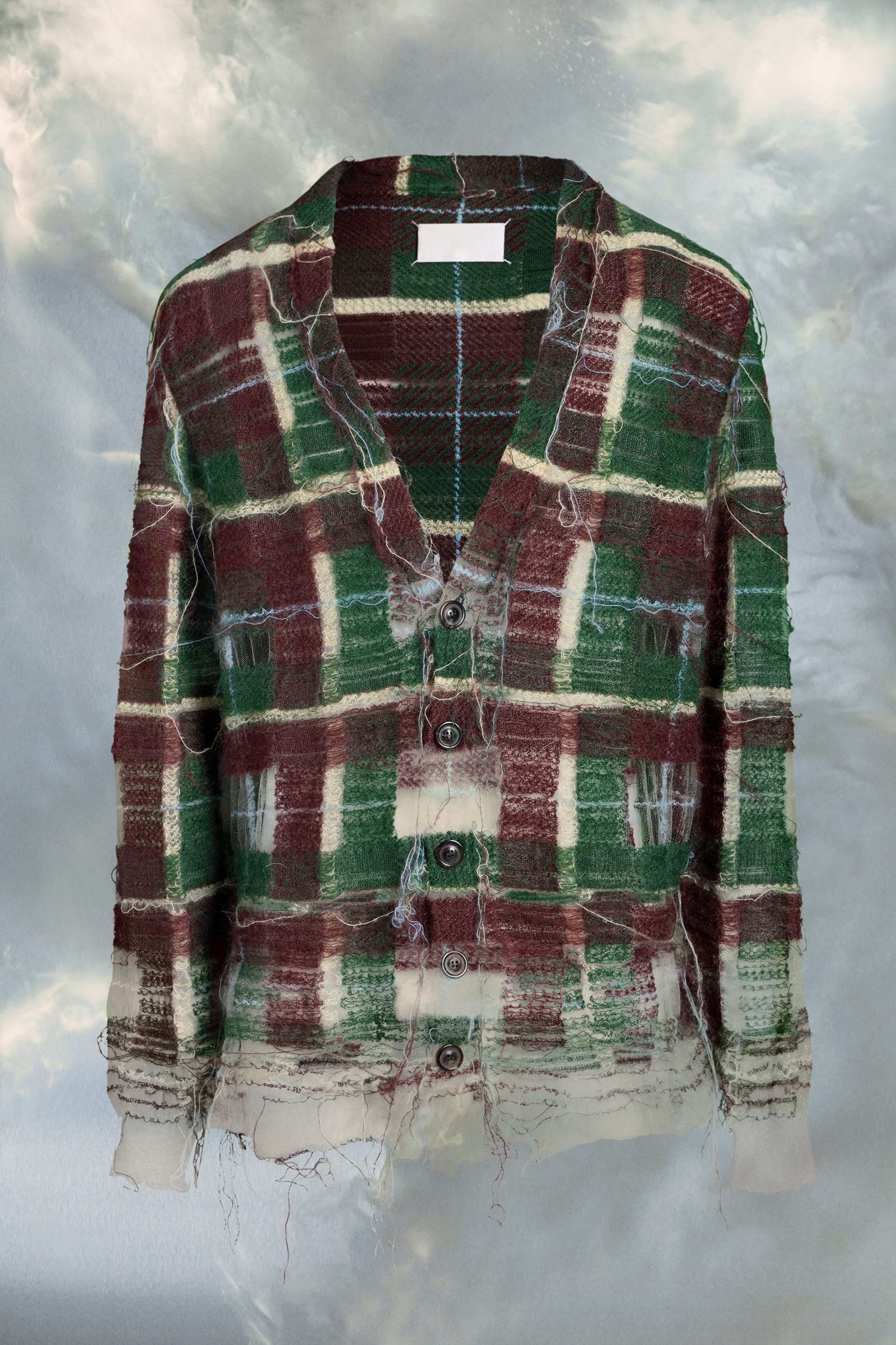 Distressed knit cardigan - 1