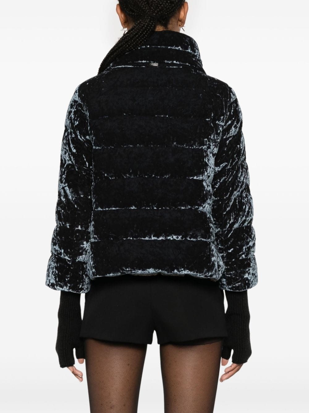 velvet puffer jacket - 4