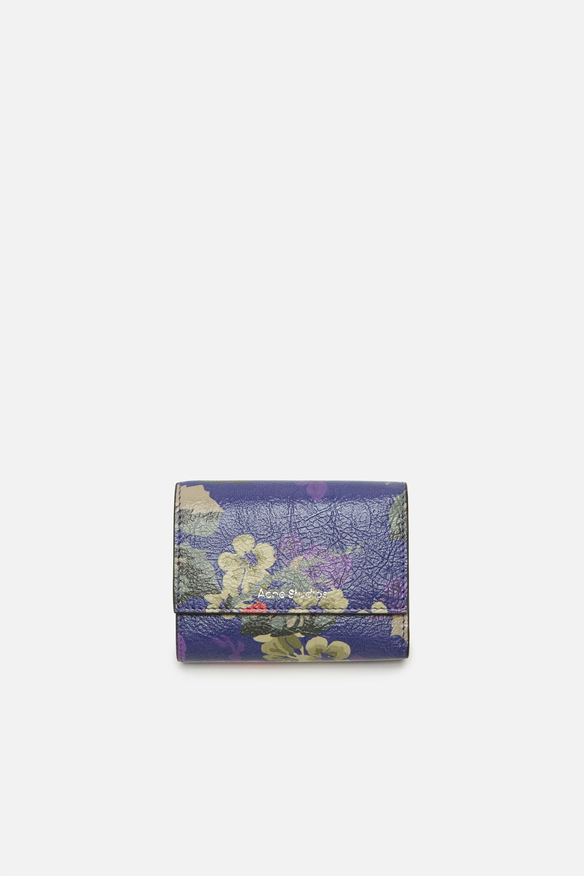 Trifold leather wallet - Violet purple - 1