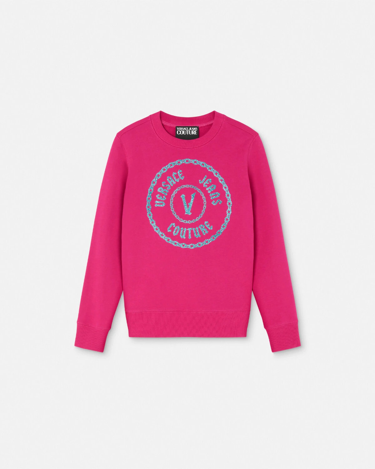 Glitter V-Emblem Logo Sweatshirt - 1