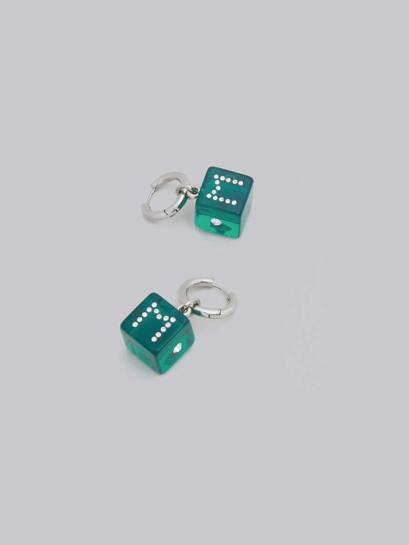 RESIN DICE CHARM EARRINGS - 4