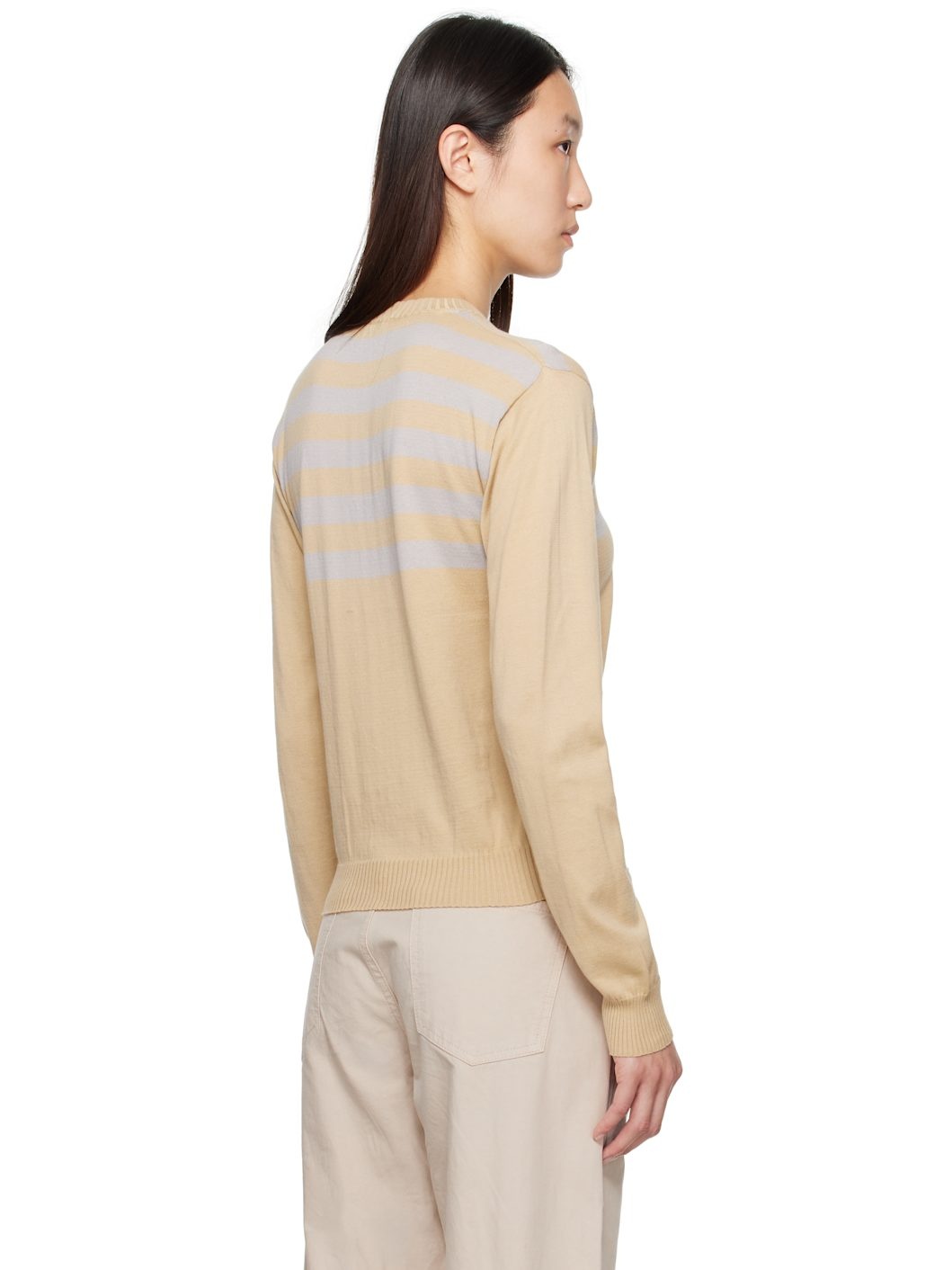 Beige & Gray Salim Sweater - 3