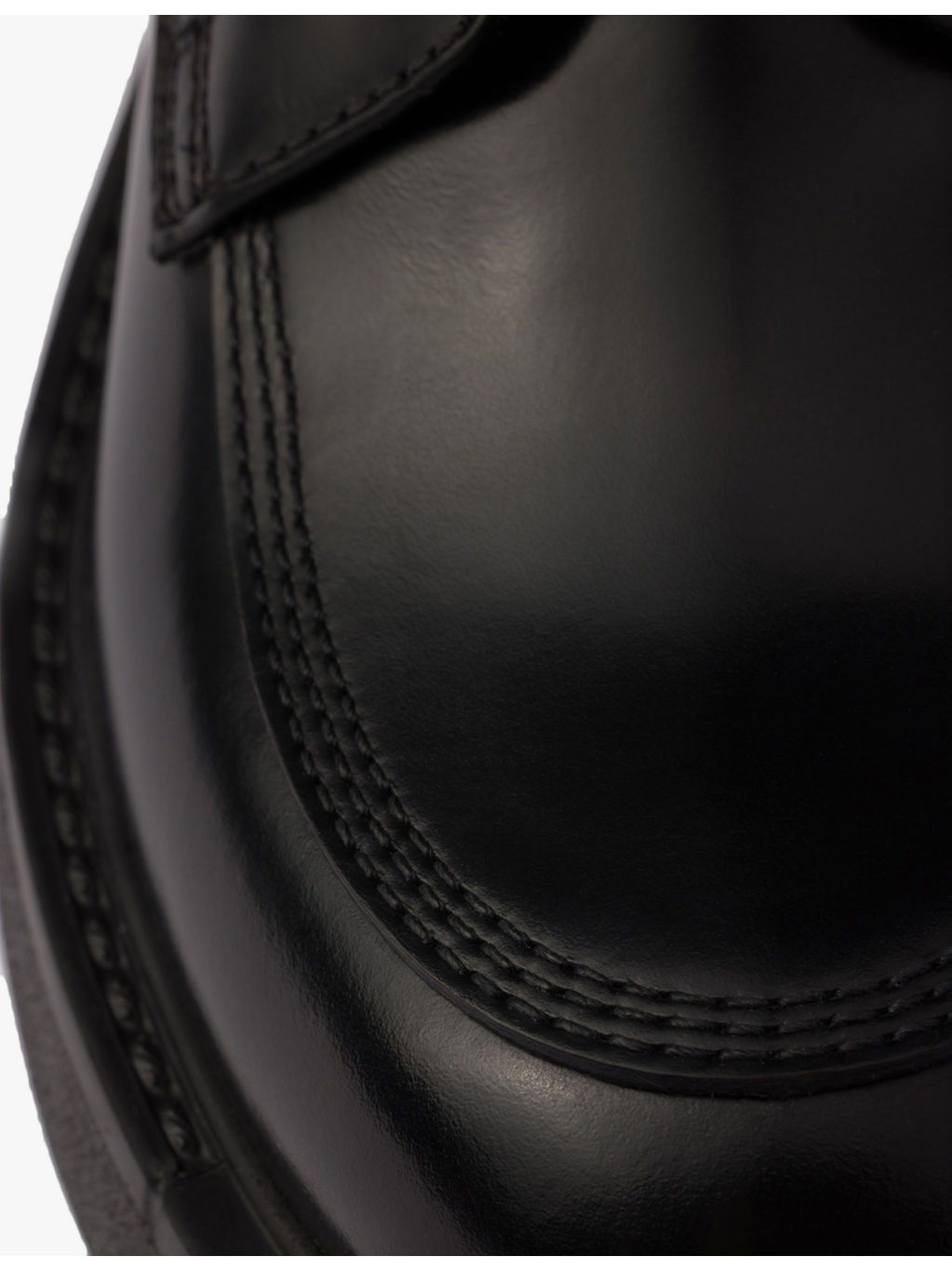 Brand-plaque brushed leather combat boots - 6