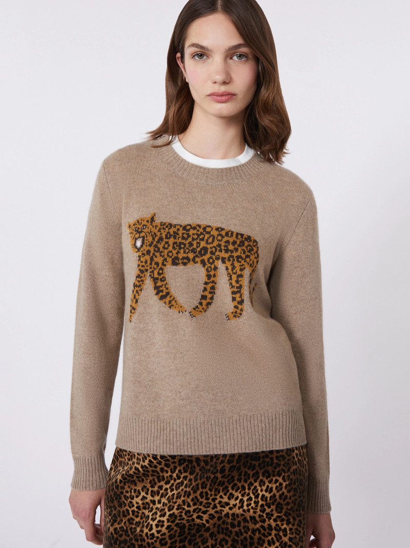 TUNICA Inlay-detail cashmere sweater - TURTLEDOVE 5