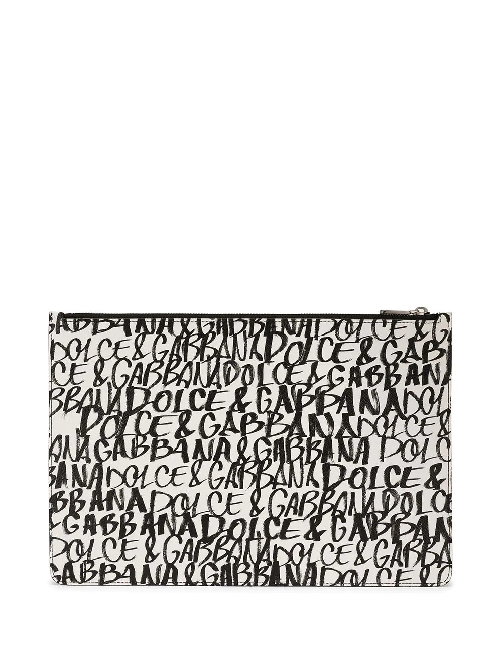 graffiti print zipped clutch - 2