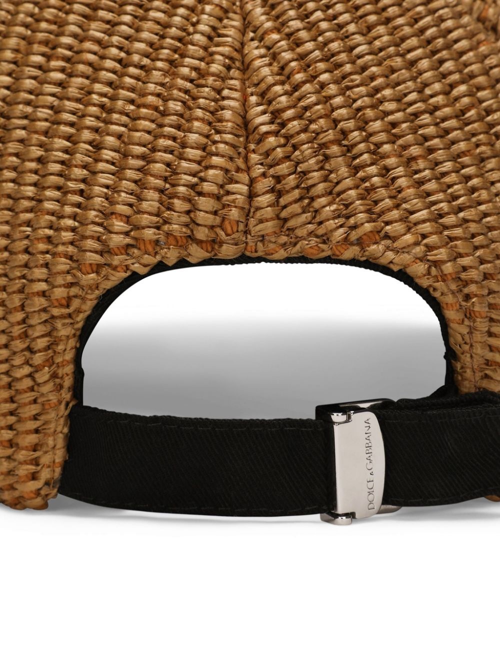 logo-embroidered interwoven cap - 2