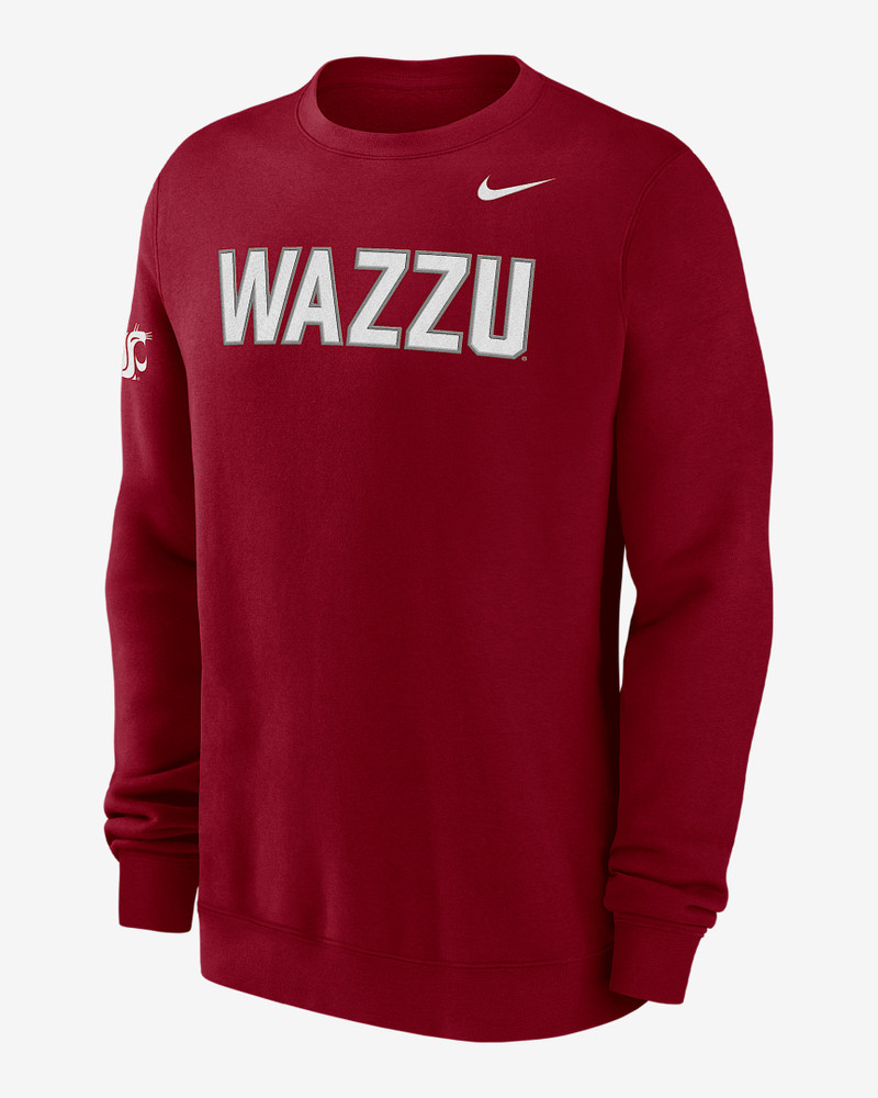 Washington State Club Fleece Men's Nike College Crew-Neck Sweatshirt 1