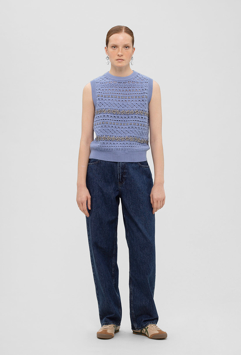 Salem Vest - Greek Blue Gingham 4