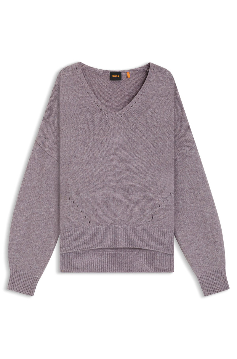 V-NECK SWEATER IN ITALIAN YARN 1