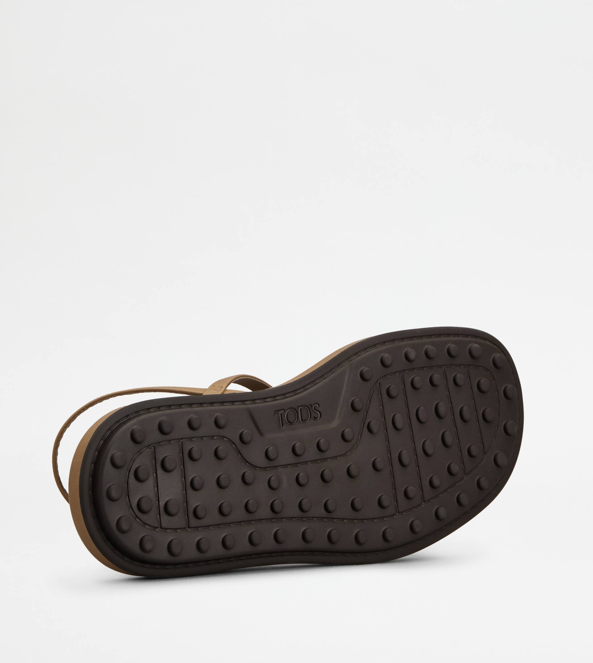 SANDALS IN LEATHER - BEIGE - 4