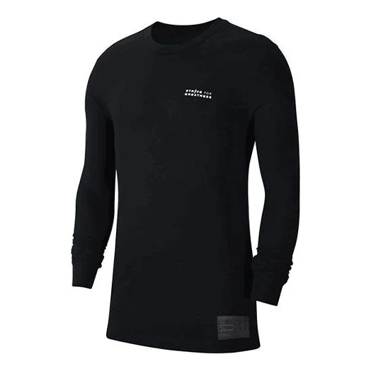 Men's Nike Lebron Dri-FIT Round Neck Basketball Sports Long Sleeves T-Shirt CV2080-010 - 1