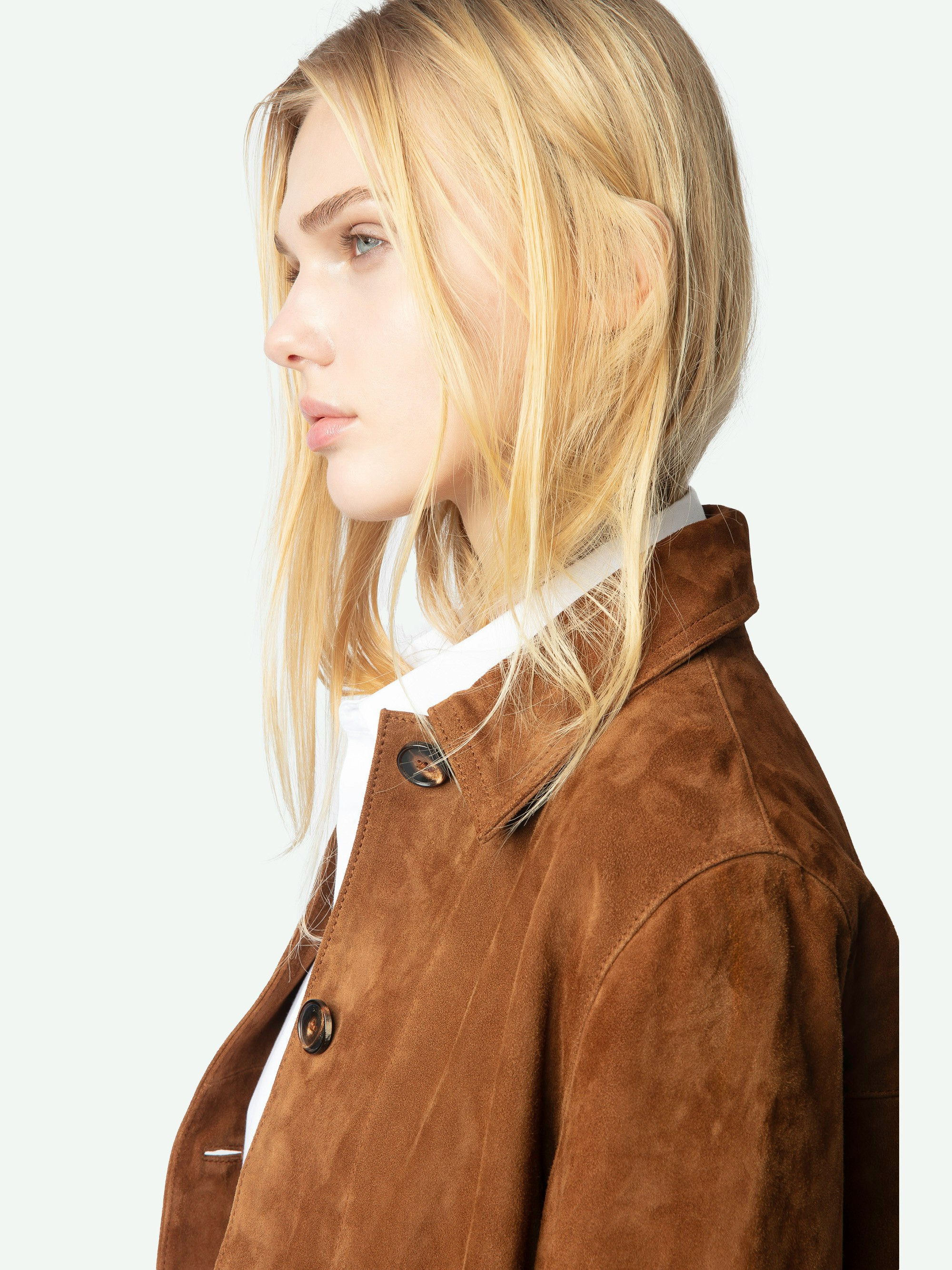 Lessa Suede Leather Jacket - 5