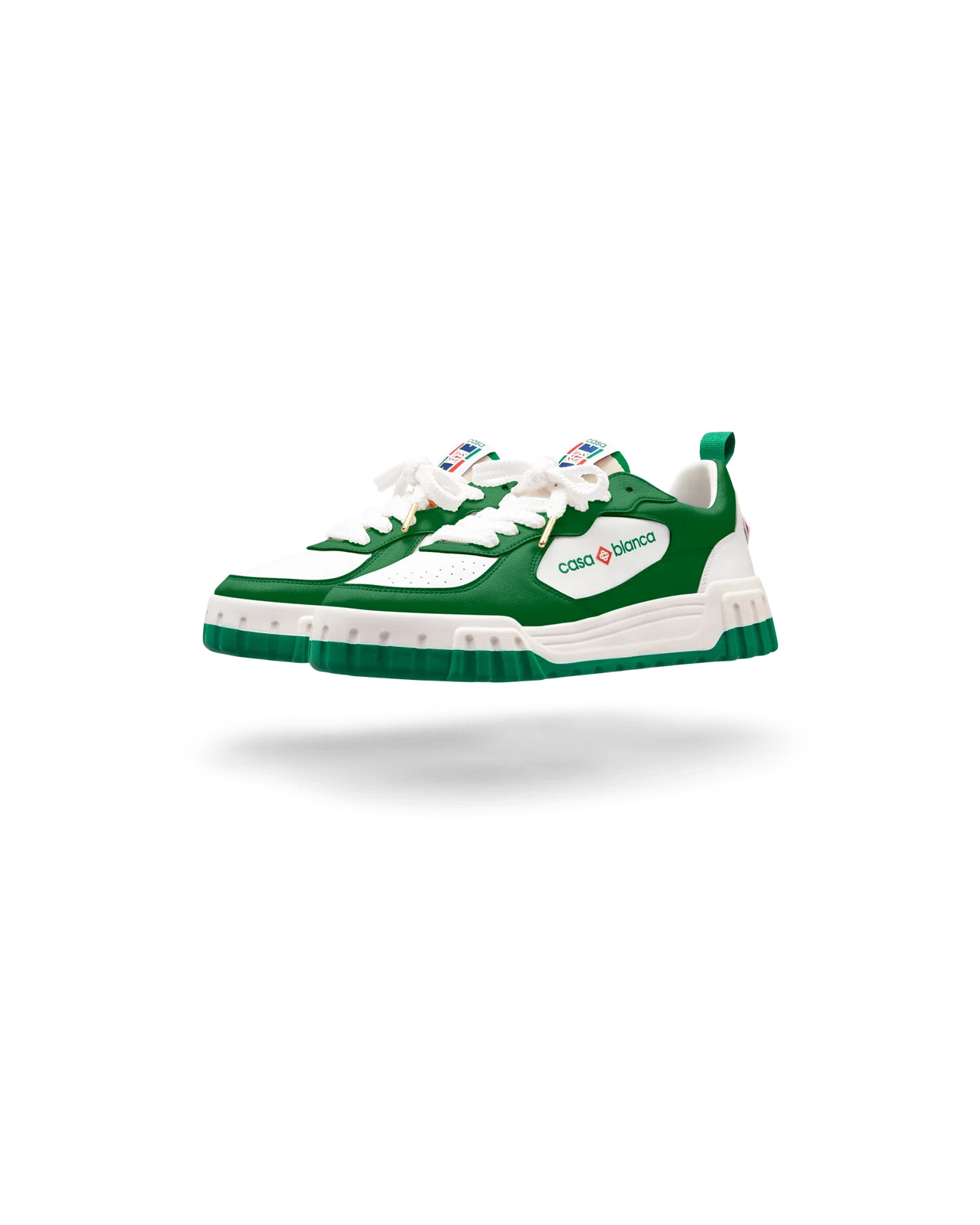Mens The Court Green & White Sneaker - 4