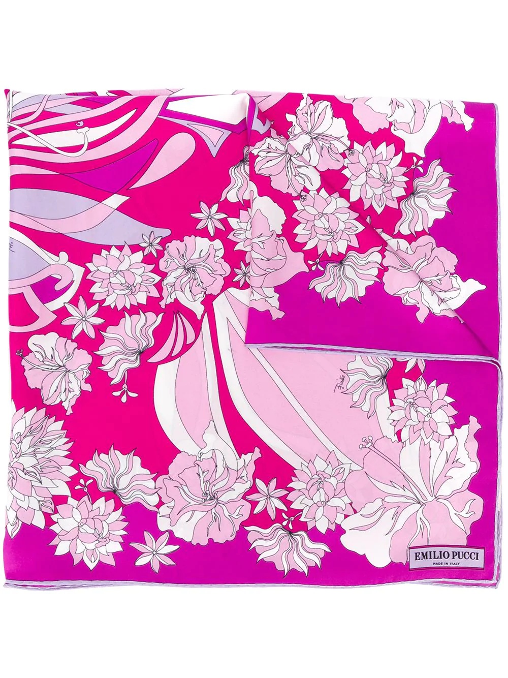 printed silk scarf - 1