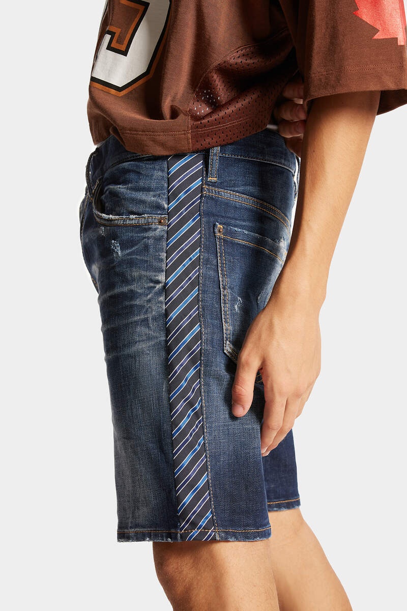 DARK EASY RIPPED WASH MARINE SHORTS - 4