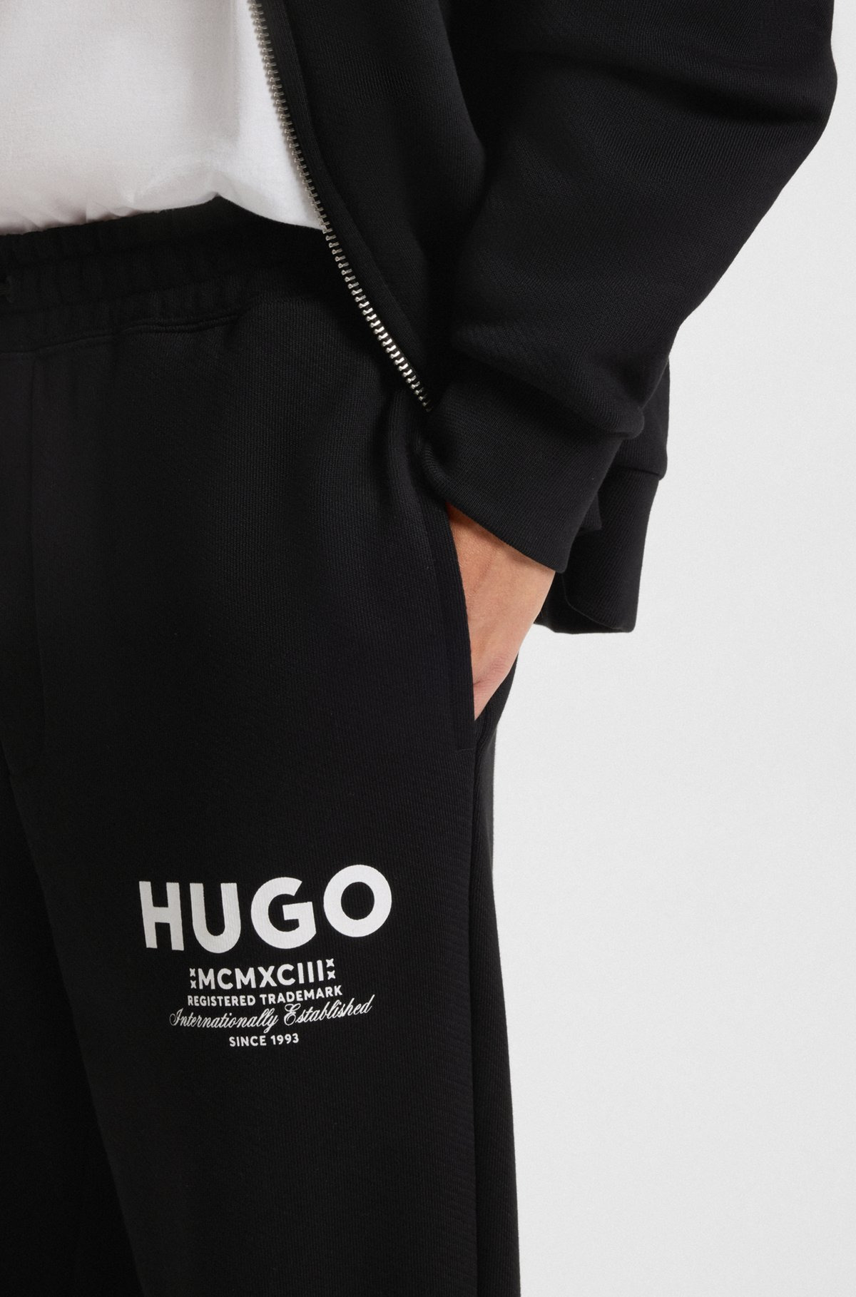 COTTON-TERRY TRACKSUIT BOTTOMS WITH LOGO PRINT - 3