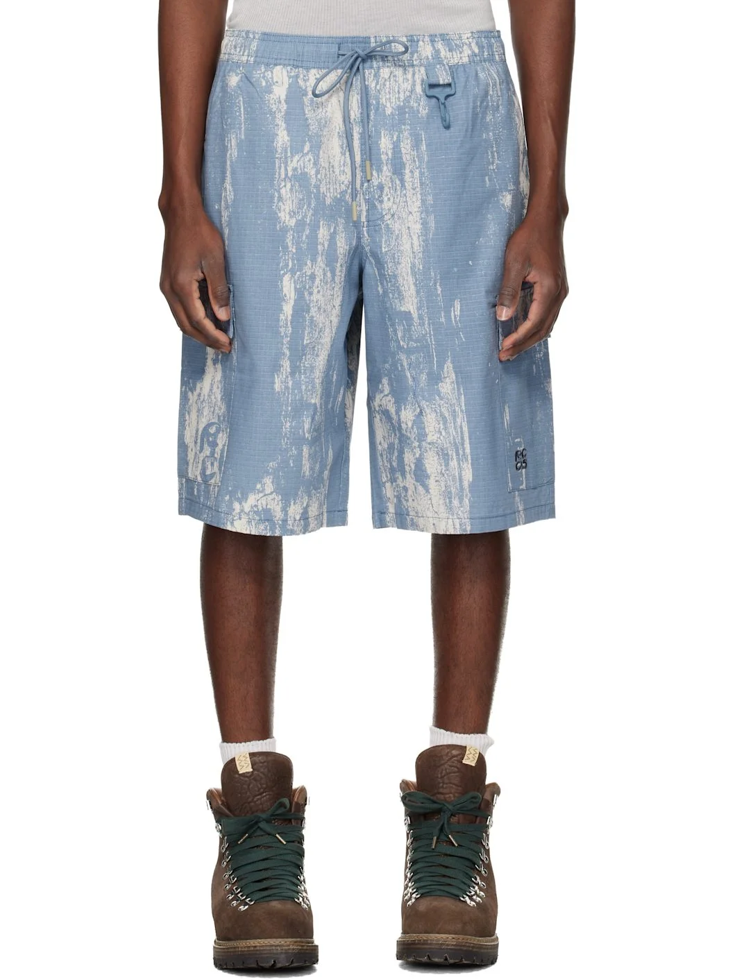 Blue & Beige Sierra Shorts - 1